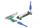 Delock PCI Express Riser kártya x1 - 1 x PCI 32 Bit bővítőhely, 60 cm-es -kábellel (90065) - aqua