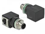 Delock Hálózati adapter M12 4 tűs D-kódolt adugó - RJ45 anya (DL66313) (DL66313)