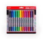 Daco Marker permanent cu 2 capete slim Daco MK131/12, 12 culori (MK131/12)