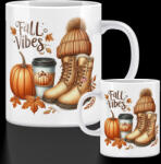 Deconline Customs Őszi mintás bögre ""Retro Fall vibes" 330 ml (DO126178-4-CERAMIC-MUG)