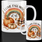 Deconline Customs Őszi mintás bögre ""I love fall" 330 ml (DO126178-2-CERAMIC-MUG)