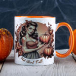 Deconline Customs Őszi mintás bögre ""Hot Girl Fall" Narancssárga (DO126178-1-ORANGE-MUG)