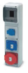 Famatel S. A ACQUA doboz 6 modul - 1db házt. + 1db 2P+F (23230) + 1db 3P+N+F 32A ipari alj, 6409, Famatel S. A (6409)