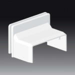 KOPOS Gallér fehér LV 40X15, PVC, 8719_HB (KOP8719HB)