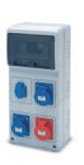 Famatel S. A ACQUA doboz 8 modul - 1db házt. - 2db 2P+F 16A (23230)- 1db 3P+F 16A (23330), 6503, Famatel S. A (6503)