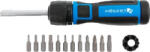 Högert Technik Racsnis csavarhúzó cserélhető bitekkel, 13 db-os készlet, ergonomikus markolat HT1S215 (HT1S215)