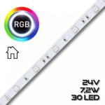 PannonLED LEDSZALAG RGB 5050smd 30led/m IP20 24V színes 7, 2W/m RGB 72360 (72360)