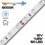 PannonLED LEDSZALAG 2835WN 60led/m IP20 6000K 300lm 4, 8W/m hideg fehér 70110 (70110)