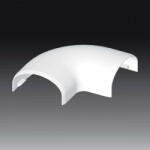 KOPOS Saroktakaró ívelt fehér LE 40, PVC, 8753_HB (KOP8753HB)