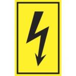  Öntapadó vinil matrica 100x60mm sárga - villámjel (ATS26001)