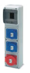 Famatel S. A ACQUA doboz 6 modul - 2db 2P+F ipari alj (23230) + 1 db 3P+F 32A alj (23332) IP44, 6407, Famatel S. A (6407)