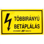  Öntapadó vinil matrica 60x100mm sárga - TÖBBIRÁNYÚ BETÁPLÁLÁS (ATS069001)