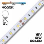 PannonLED LEDSZALAG 2835WN 60led/m IP20 4000K 1380lm 12W/m természetes fehér 70620 (70620)