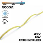 PannonLED COB LEDSZALAG 320 led/m IP20 24V, 8W/m 760lm, 6000-6500K természetes fehér 75210 (75210)