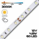 PannonLED LEDSZALAG 2835WN 60led/m IP65 3000K 300lm 4, 8W/m meleg fehér 70132 szilikon (70132)
