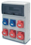 Famatel S. A ACQUA doboz 16 modul - 2db 2P+F 16A ipari + 2db 4P 16A + 2db 4P 32A, 6605, Famatel S. A (6605)
