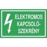  Öntapadó vinil matrica 60x100mm zöld - Elektromos kapcsolószekrény (ATZ71001)