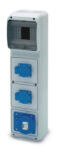 Famatel S. A ACQUA doboz 6 modul - 2 db házt. alj + 1 db 2P+F ipari alj (23230) IP44, 6403, Famatel S. A (6403)