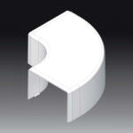 KOPOS Saroktakaró ívelt fehér LH 60X40, PVC, 8653R_HB (KOP8653RHB)