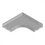 KOPOS 90°-os sarokidom 500x110mm kábeltálcához E90, Tüzihorganyzott, O 90X110X500_F (KOPO90X110X500F)