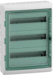 Schneider KAEDRA Kiselosztó, átlátszó ajtó, falon kívüli, 3x18 modul, szürke, 13436 (13436)