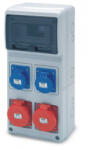 Famatel S. A ACQUA doboz 8 modul - 2db 2P+F 16A ipari + 2db 3P+N+F 16A ipari, 6511, Famatel S. A (6511)