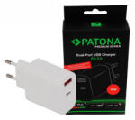 PATONA Premium PD18W adapter 5V/3.0A 9V/2.0A 12V/1.5A A 1xUSB-C 1xUSB-A PD3.0 QC3.0 fehér (2584)
