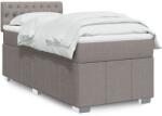 vidaXL tópszínű szövet rugós ágy matraccal 100 x 200 cm (3289290)