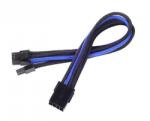 SilverStone 8-Pin PCIe - 6+2-Pin PCIe hosszabbító - 250mm fekete/kék