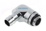 Alphacool HF 10mm (3/8 ") tömlőcsatlakozás 90 ° forgatható G1 / 4 O-gyűrűvel - Króm