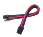 SilverStone 8-Pin PCIe - 6+2-Pin PCIe hosszabbító - 250mm fekete/piros