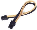 SilverStone 6-Pin PCIe - 6-Pin PCIe hosszabbító - 250mm fekete/arany