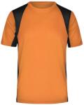 James & Nicholson (Daiber) Tricou sport pentru bărbați cu mânecă scurtă JN306 - Oranj / neagră | XL (1-JN306-87478)