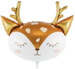PartyDeco Karácsonyi fólia lufi - Szarvas 73 x 64 cm