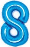 Amscan 8 - as midi szám fólia lufi - kék 66 cm