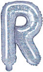 PartyDeco R betű mini fólia lufi - hologramos 35cm