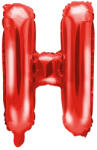 PartyDeco H betű mini fólia lufi - 35 cm piros