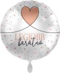 Premioloon Fólia lufi kör szívecskével - Legjobb barátnő