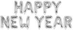 PartyDeco Fólia lufi - Happy New Year, ezüst