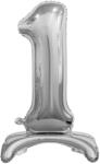 Godan Talpas álló fólia lufi 1-es ezüst 74 cm