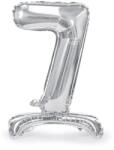 PartyDeco Talpas álló fólia lufi 7 ezüst 70 cm