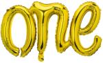 PartyDeco Fólia lufi - One arany 66 x 37 cm