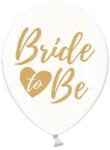 PartyDeco Arany Bride to be átlatszó lufi