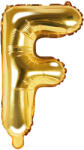 PartyDeco F betű mini fólia lufi - arany 35cm