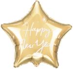 PartyDeco Fólia lufi - Arany csillag Happy New Year