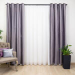 Hiko Draperie Hiko Comfy catifea gri movuliu, prindere pe inele alama, 1 bucată - hiko - 501,50 RON