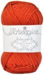 Scheepjes Linen Soft 609 - vérnarancs színű len tartalmú fonal