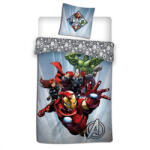 Marvel Boszúállók Sky High ágyneműhuzat 140×200 cm, 63×63 cm microfibre /microfiber