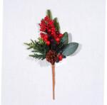  Crenguta brad artificial+con+bobite rosi pentru aranjamente florale (70741)