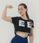 NEBBIA Tricou pentru femei Oversized Crop Top Game On Black XS